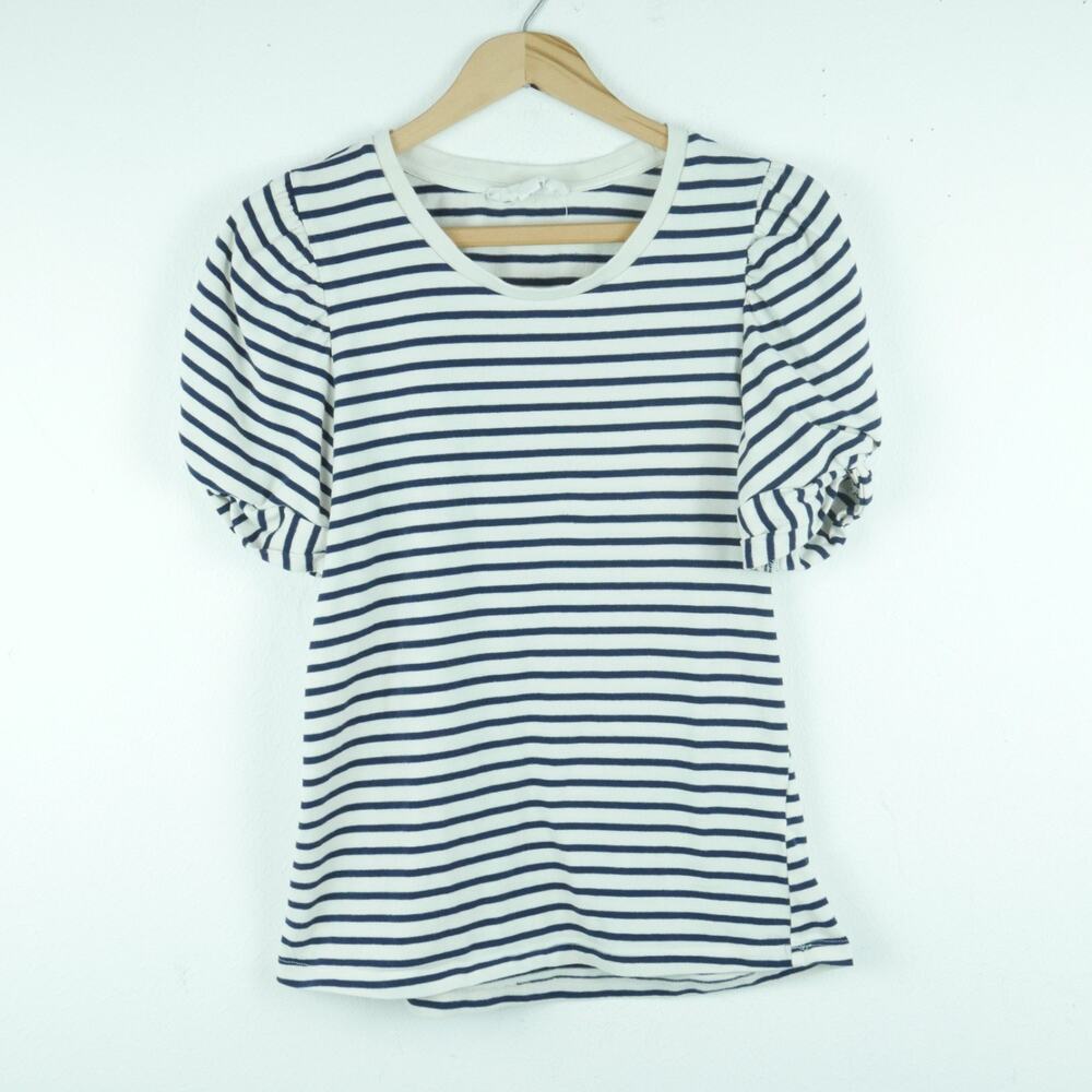 Pomander Place Navy and White Striped Short Sleeve Tee